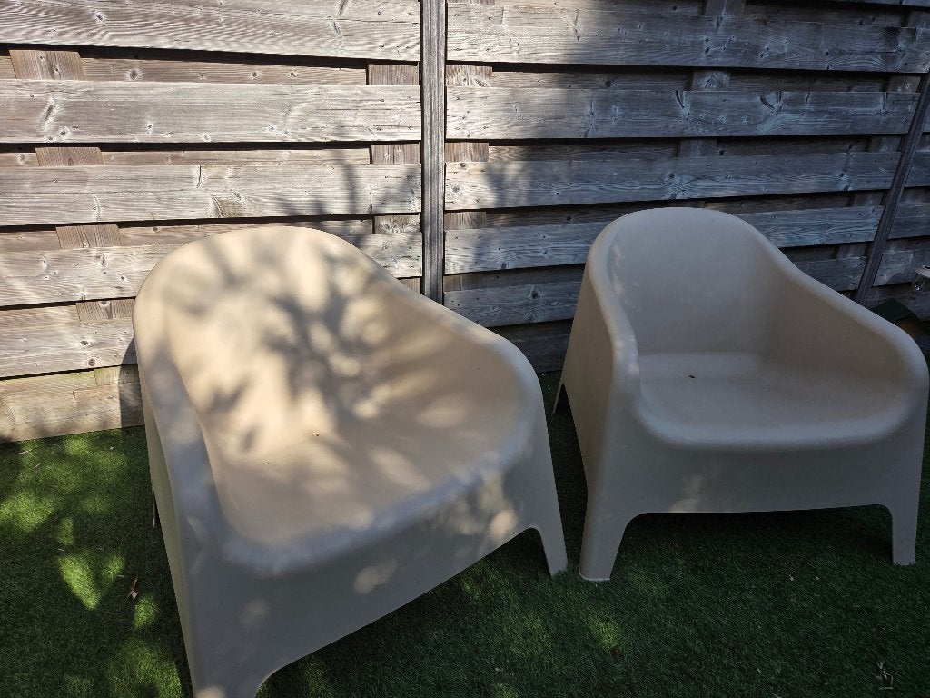 Twee tuinstoelen van de Karwei, Tuin en Terras, Ophalen, Zo goed als nieuw, Kunststof