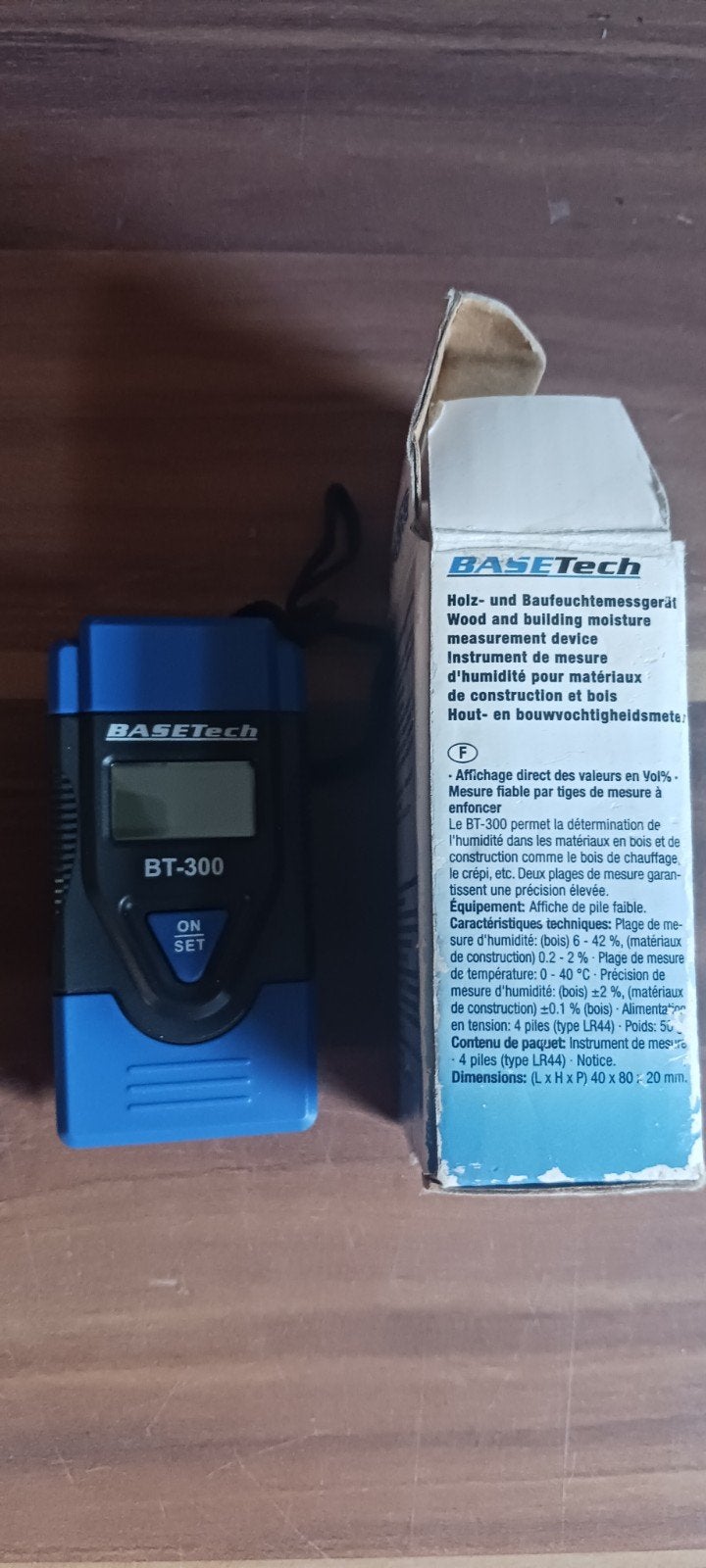 BASETech BT-300 Hout- en Bouwvochtigheidsmeter, Ophalen of Verzenden, Nieuw, Vocht of Vloeistof