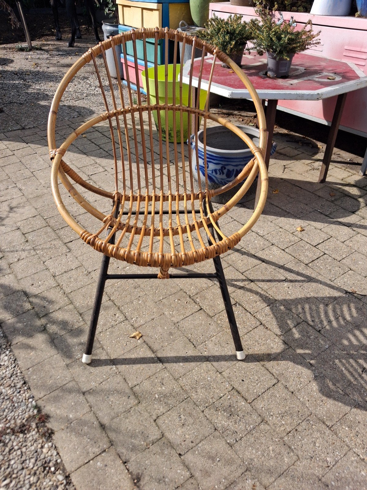 Rotan kinderfauteuil Rohé Noordwolde, Huis en Inrichting, Ophalen, Overige kleuren, Vintage, Rohé Noordwolde, Zo goed als nieuw
