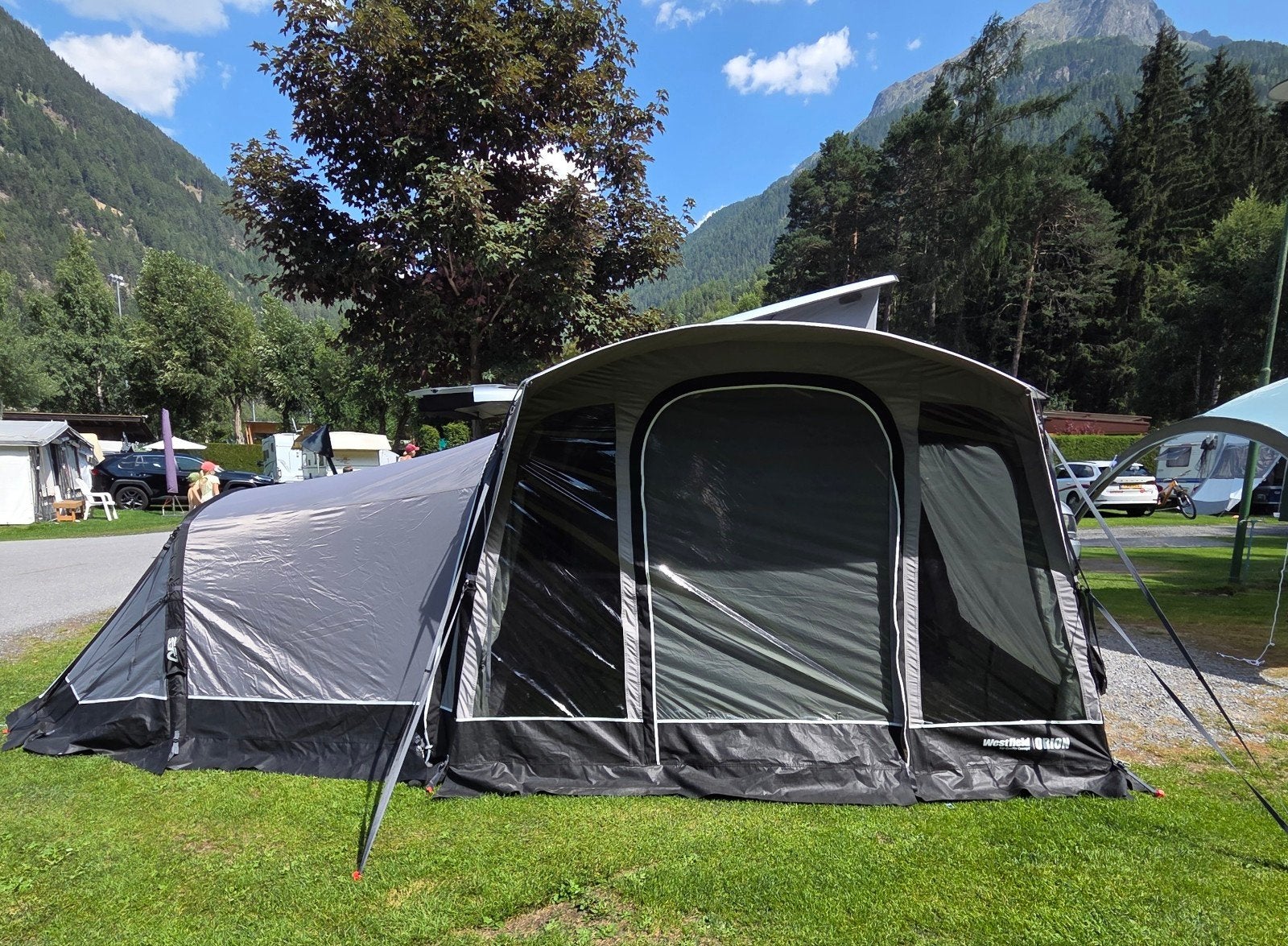 Westfield Orion + annexe + buskoppeling, Caravans en Kamperen, Tenten, Ophalen, Zo goed als nieuw