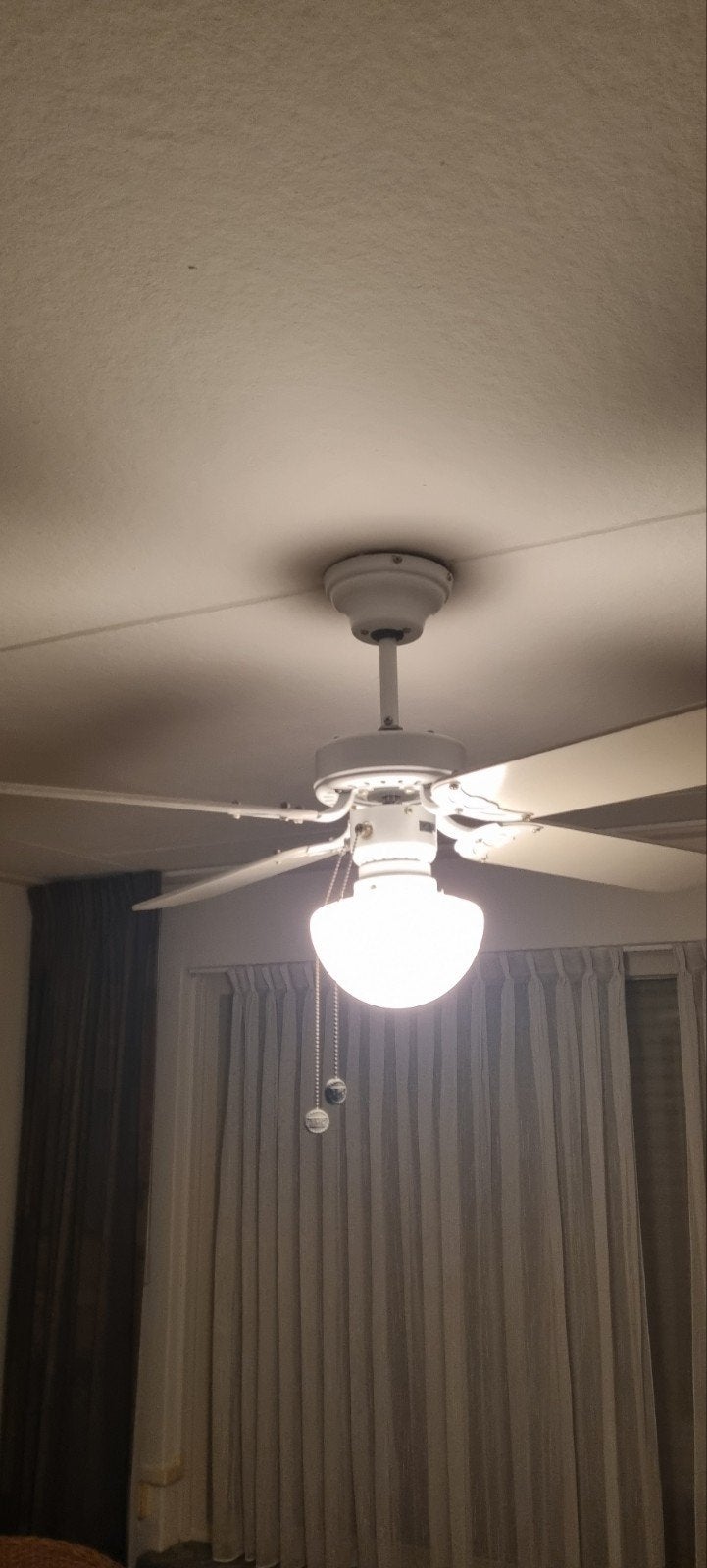 Plafondventilator met verlichting, Ophalen, Gebruikt, Metaal, Wit