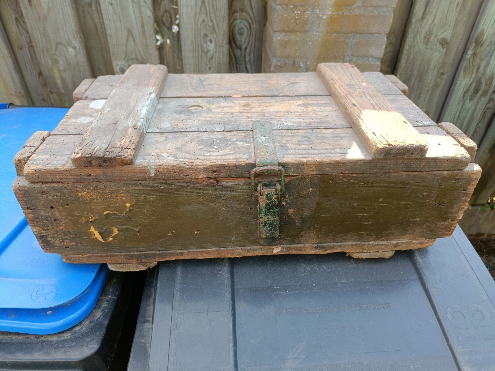 Vintage Militaire Munitiekist - Houten Kist, Ophalen of Verzenden, Landmacht, Nederland, Kist of Geocache