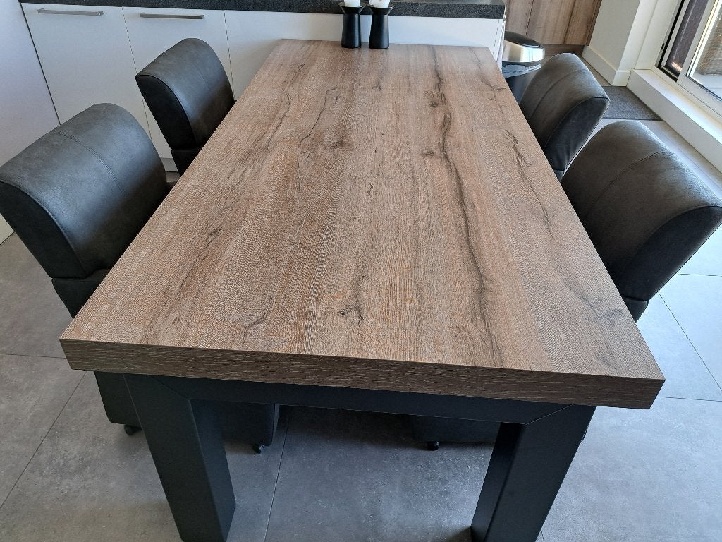 eetkamerstoelen grijs leder, Ophalen, Nieuw, Leer, Vier