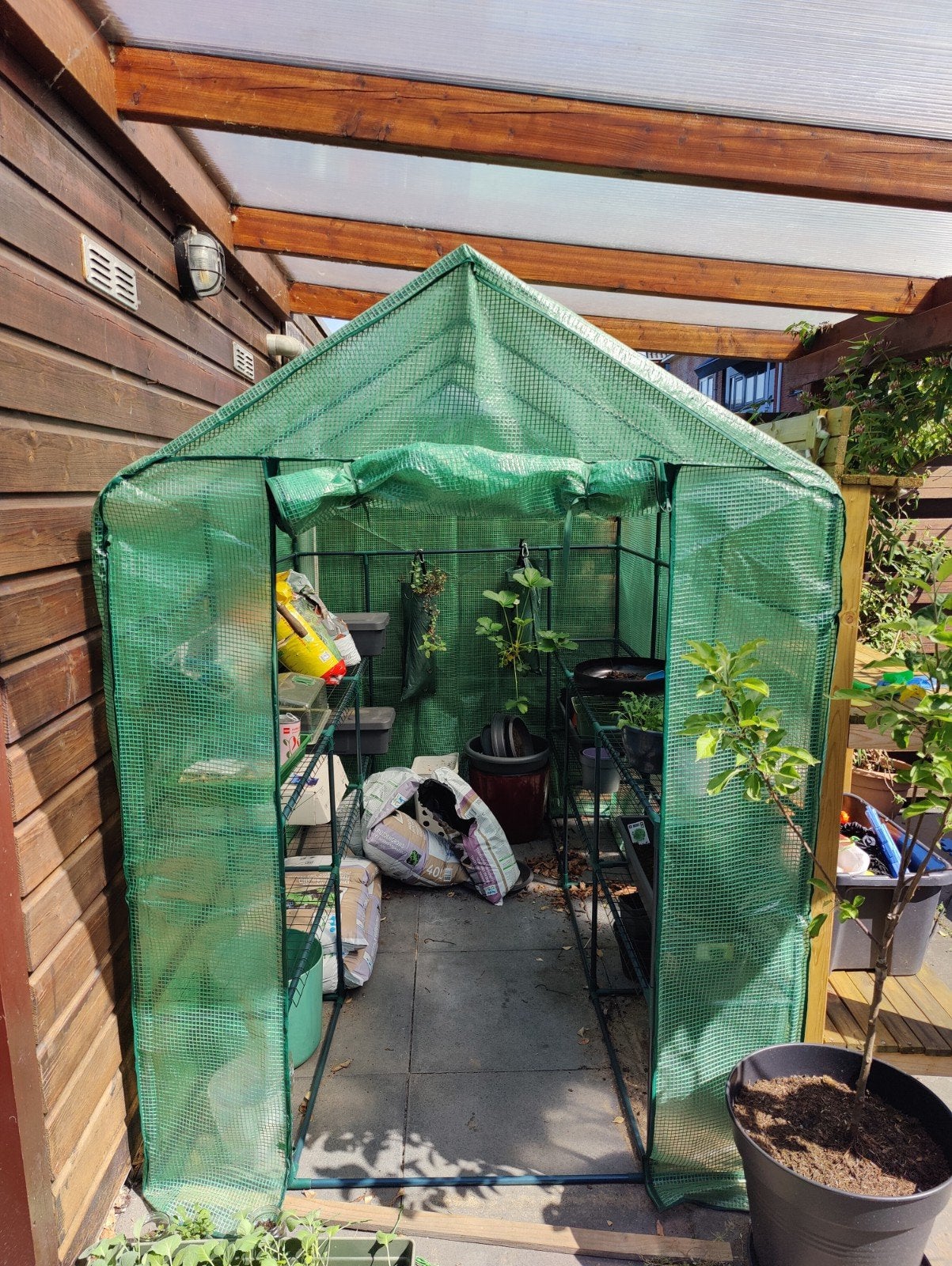 Broeikas / moestuin kas voor tuin, Tuin en Terras, Kassen, Ophalen, Folie, Aluminium