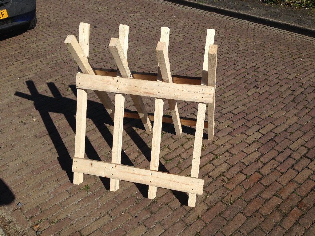 rechtop hout doorzagen met kettingzaag en robuste zaagbok, Ophalen of Verzenden, Nieuw, Inklapbaar