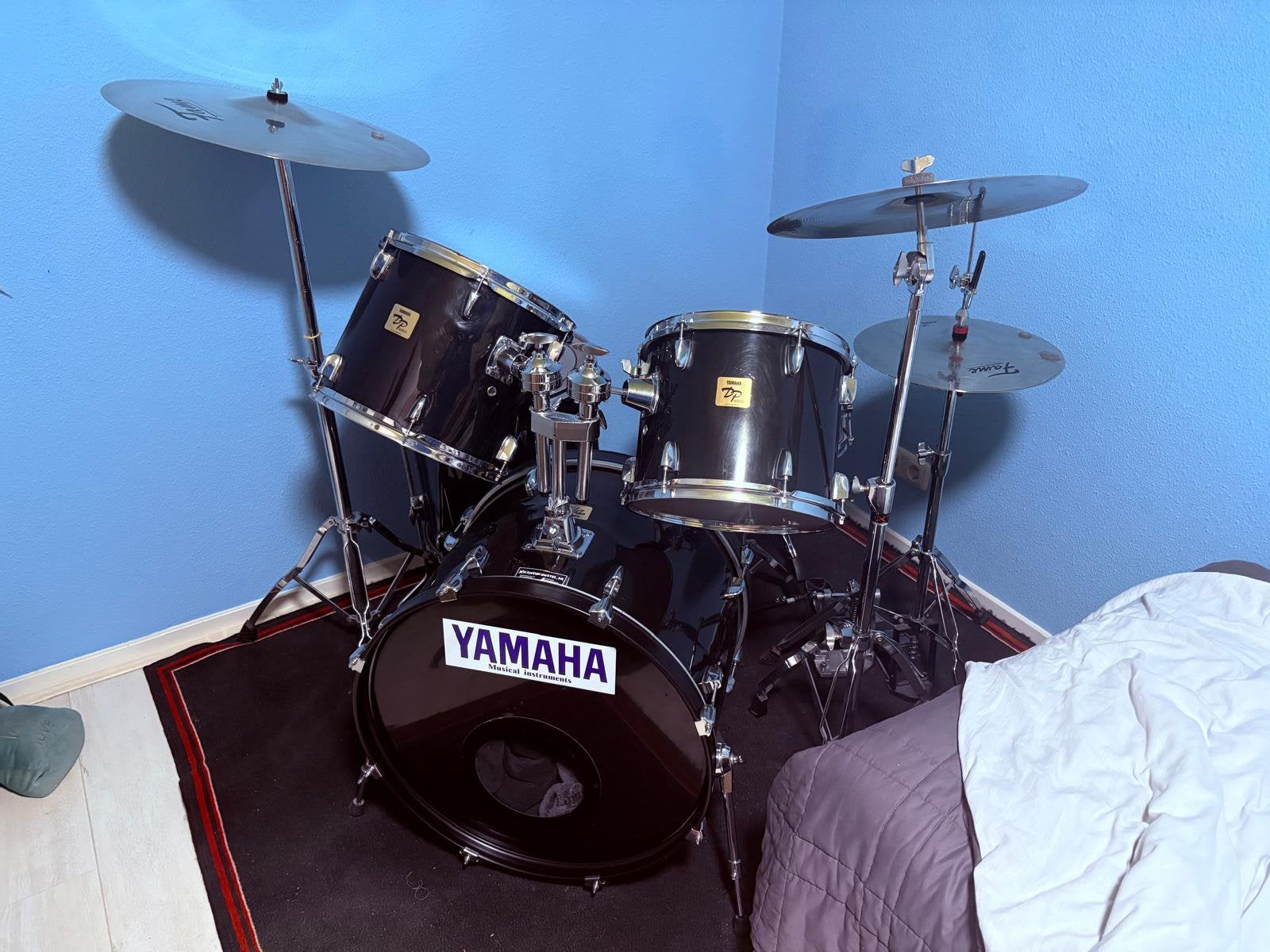 Yamaha drumstel met drummat, kruk en meer, Ophalen, Gebruikt, Yamaha