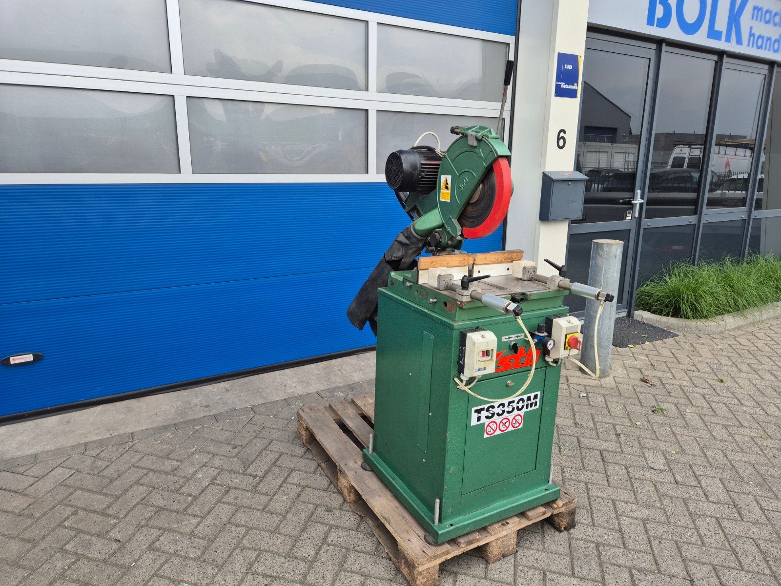 STB TS350M Cirkelzaagmachine met Pneumatische Klem, Gebruikt, Stb, Info@bolkmachinehandel.nl, Ophalen of Verzenden