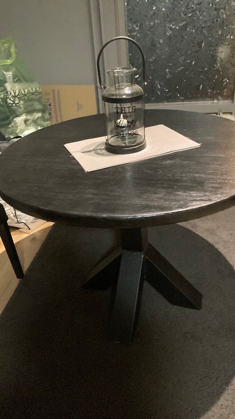Eettafel, Huis en Inrichting, Ophalen, Gebruikt, Rond, 100 tot 150 cm