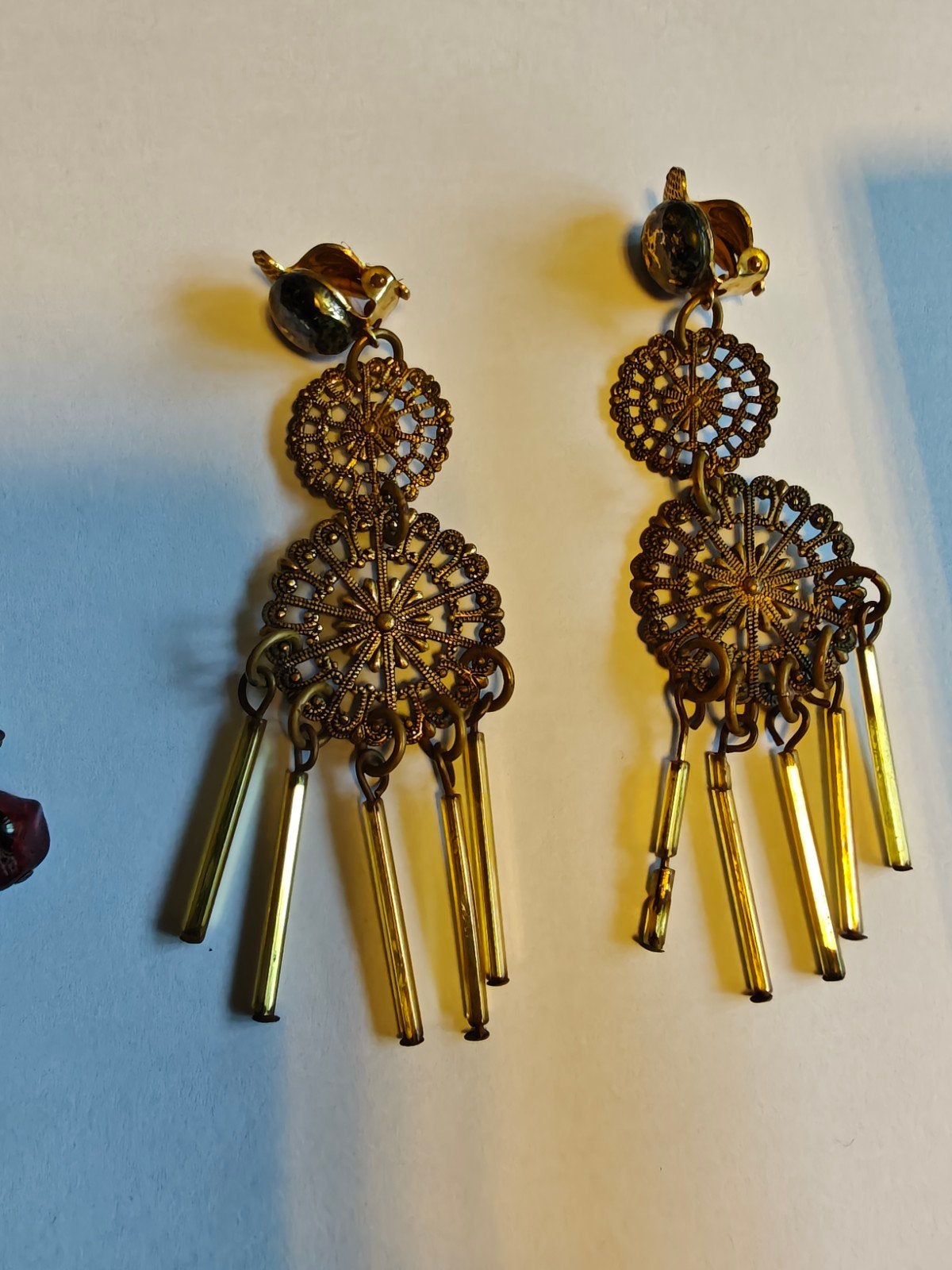 2 Paar Oude Vintage Oorbellen in mooie staat verkerend, Antiek en Kunst, Ophalen of Verzenden, Dames