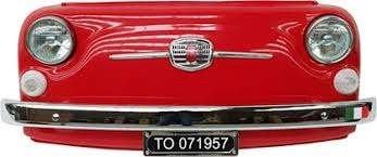 Voorkant Fiat 500 metaal wand decoratie garage showroom etc, Verzamelen, Reclamebord, Gebruikt, Ophalen of Verzenden, Info@americansaleshop.nl