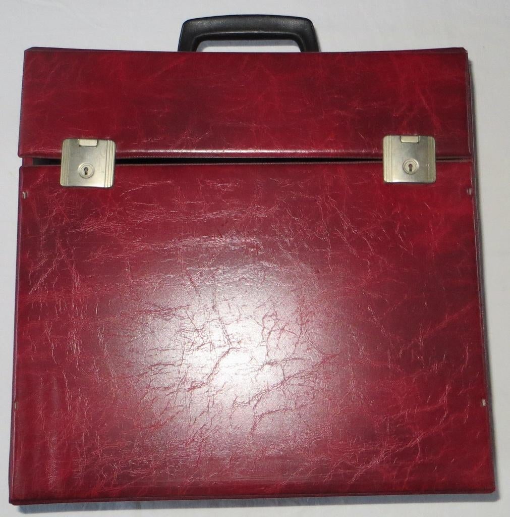 Vintage platenkoffer voor LP's / elpees. Retro., Ophalen, 1970 - 1979, Gebruikt, 12 inch