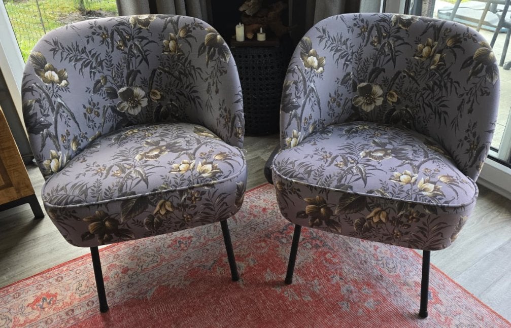 2 cocktailstoeltjes van BePureHome, Ophalen, Minder dan 75 cm, Zo goed als nieuw, Stof