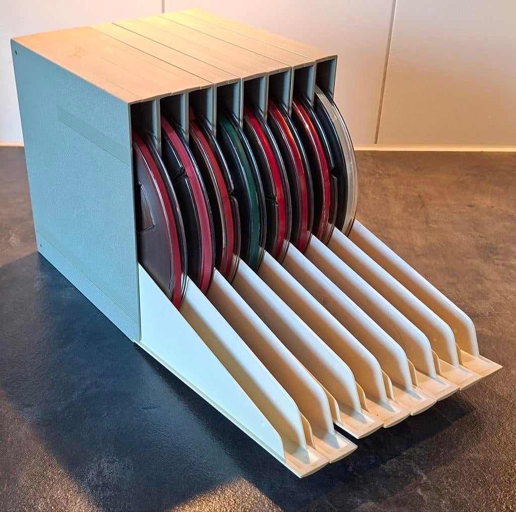 8 bandrecorder banden in hardkunstof opbergdozen - 18 cm, Audio, Tv en Foto, Bandrecorders, Ophalen of Verzenden