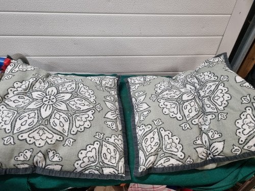 sierkussens grijs zwart wit gebloemd, Huis en Inrichting, Ophalen of Verzenden, 'T Olde Gre-j, Info@toldegrej.nl, Endepoelstraat 20f Didam