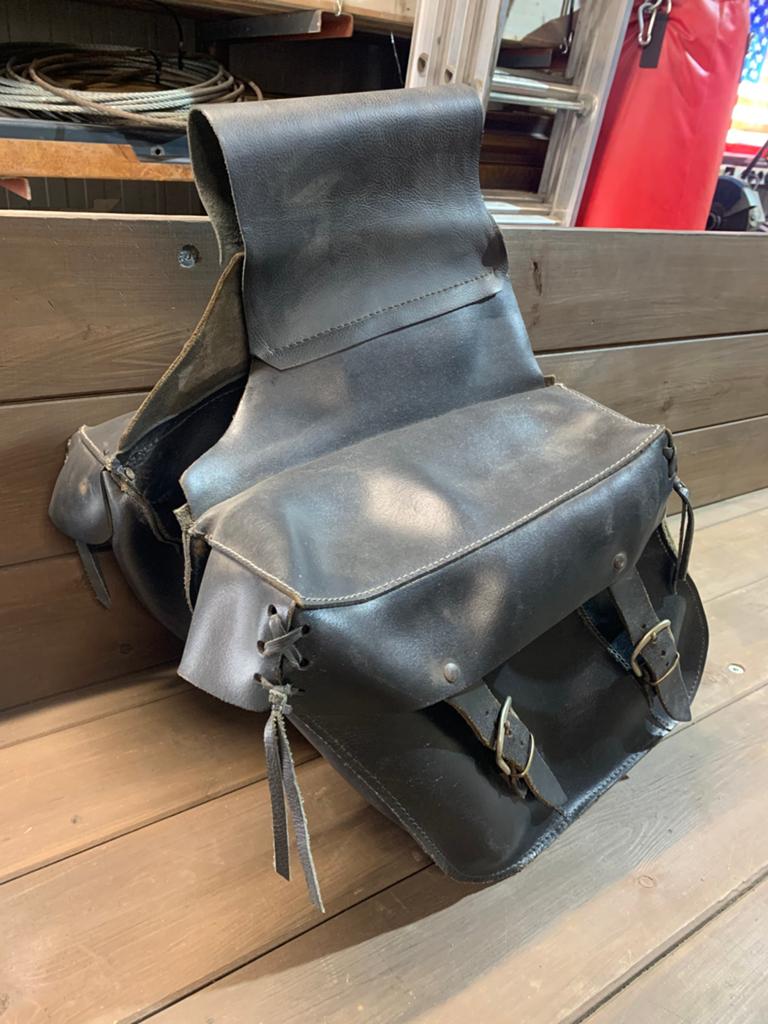 Zadeltassen leder leren motor Harley Intruder 1400, Motoren, Ophalen
