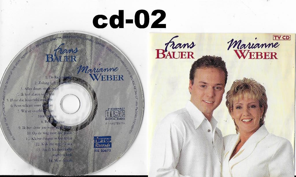 Cd02 frans bauer en marianne weber  --, Cd's en Dvd's, Ophalen of Verzenden, Zo goed als nieuw, Levenslied of Smartlap