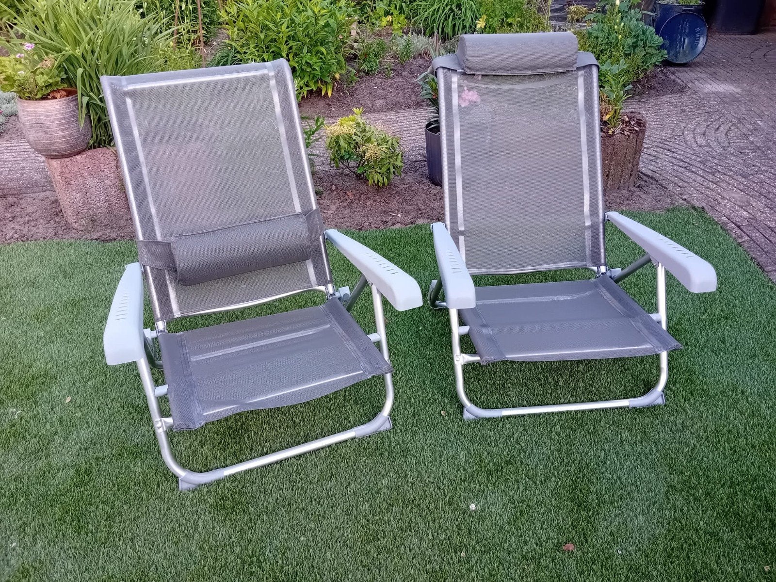 Nieuwe verstelbare strandstoelen, Ophalen of Verzenden, Zo goed als nieuw, Campingstoel