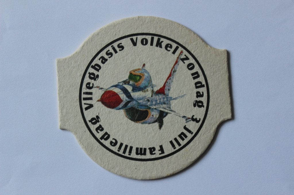 grolsch  bierviltje  familiedag  Vliegbasis Volkel, Verzenden, Zo goed als nieuw, Patch, Badge of Embleem