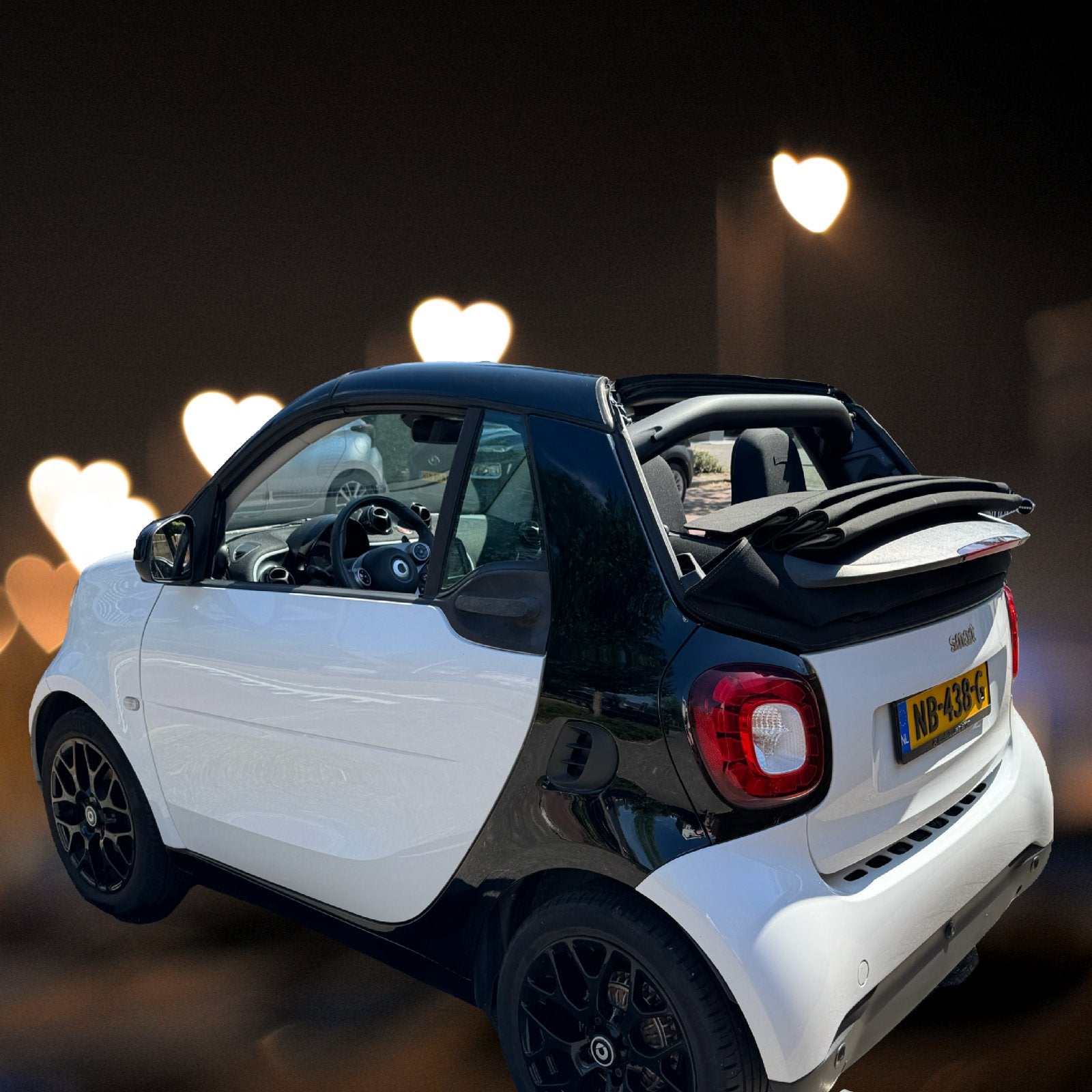 Smart ForTwo Cabrio 2016 Wit/zwart Automaat, Automaat, Achterwielaandrijving, Cabriolet, Panoramadak