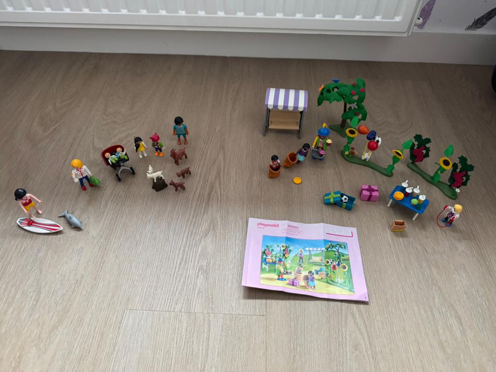 Playmobil Kinderfeestje 70212 + extra speelfiguren, Kinderen en Baby's, Speelgoed | Playmobil, Gebruikt, Complete set, Ophalen of Verzenden