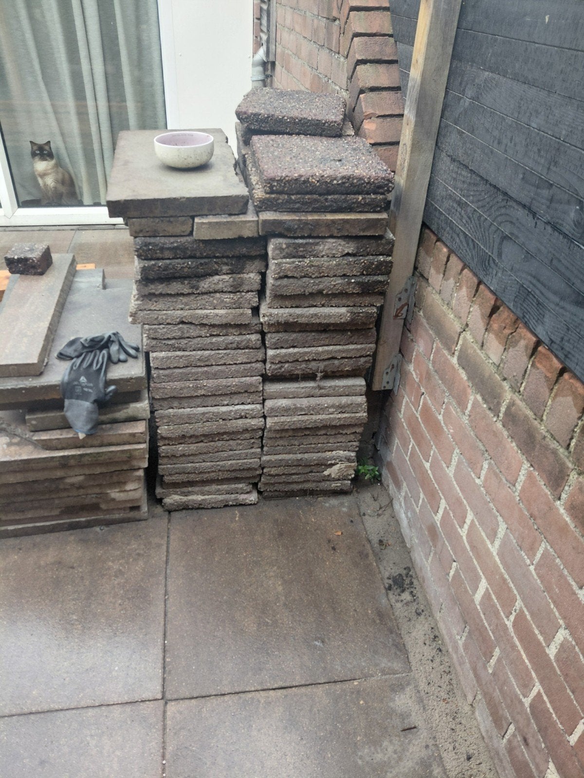 40x40 grindtegels gratis, Ophalen of Verzenden, Gebruikt, Beton, Terrastegels