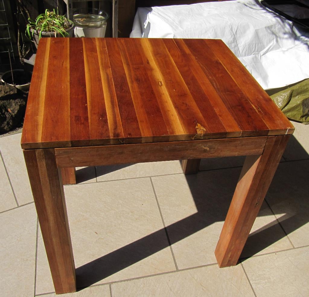 teakhouten keuken tafel [80x70 cm], Huis en Inrichting, Tafels | Eettafels, Ophalen, Gebruikt, 50 tot 100 cm, Teakhout