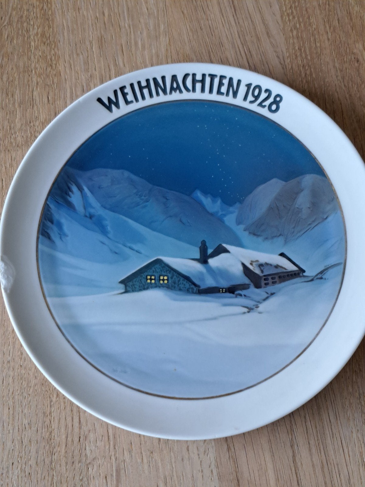 Rosenthal Huttenweihnacht 1928 Kerstbord - Heinrich Fink, Antiek en Kunst, Antiek | Schalen, Ophalen of Verzenden