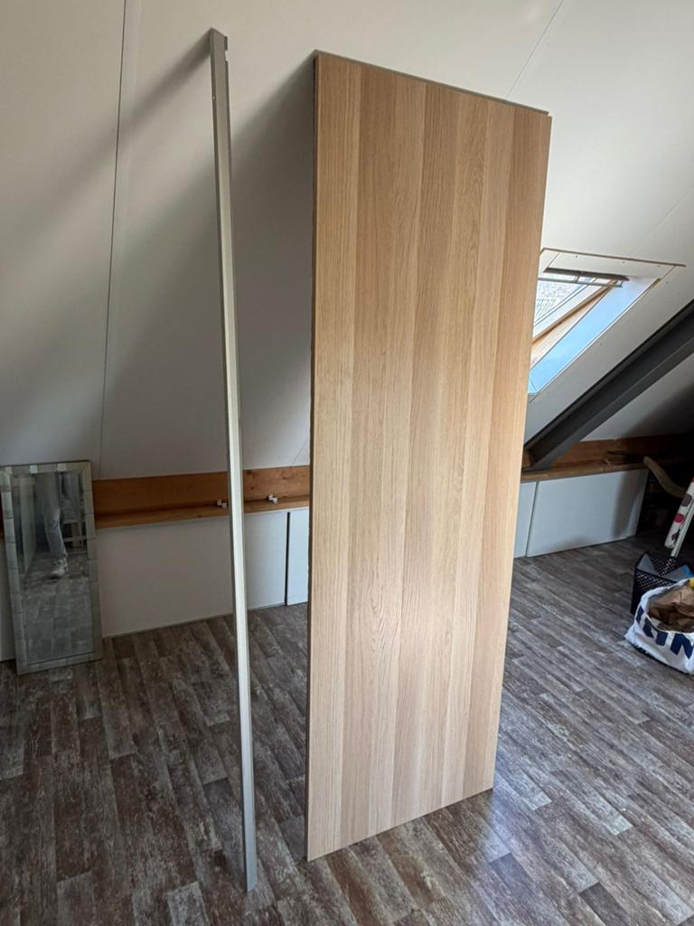 Ikea Hasvik schuifdeur, Ophalen, 200 cm of meer, Eikenhout, 50 tot 100 cm