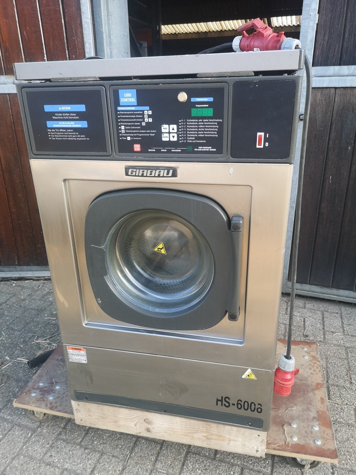 Girbau HS-6008 LC-E Industriële Wasmachine 8 kg, Ophalen, 6 tot 8 kg, Voorlader, 85 tot 90 cm