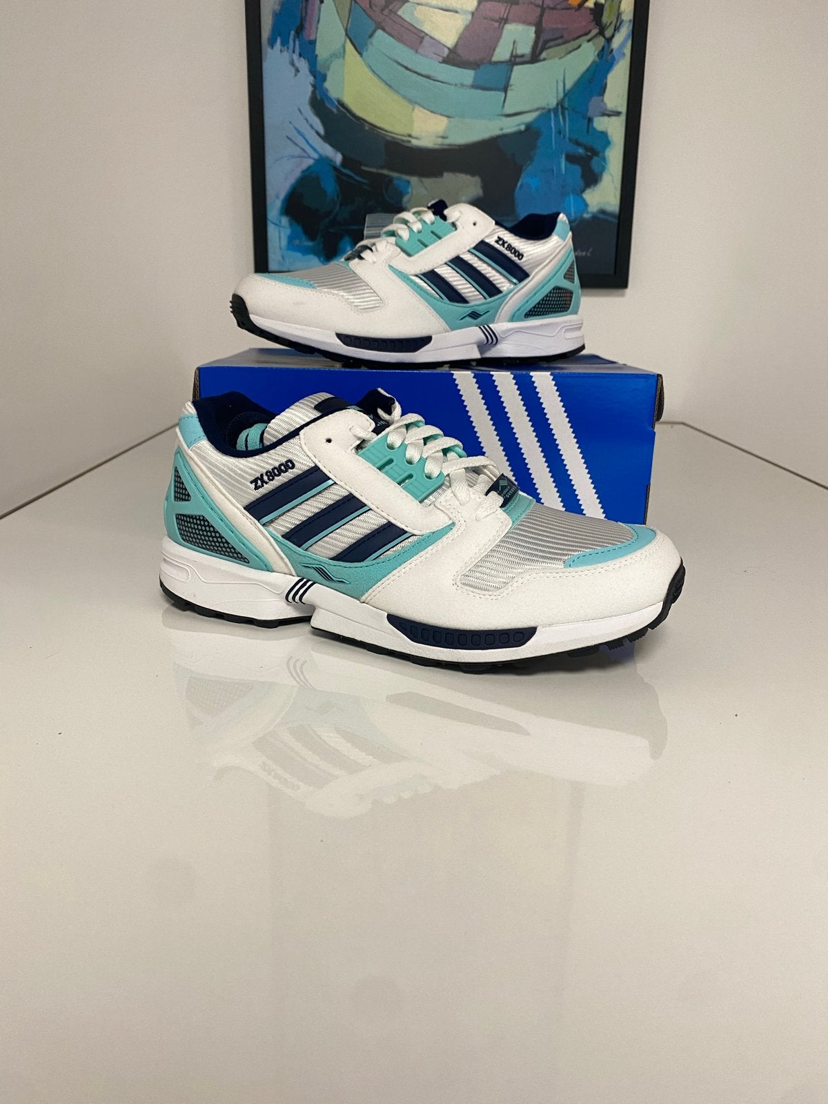 Adidas ZX 8000 Away x Overkill, Verzenden, Wit, Sneakers of Gympen, Zo goed als nieuw