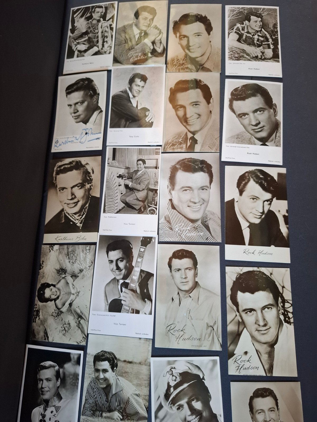 Collectie van 30 Vintage Foto's / kaarten van filmsterren, Gebruikt, Foto, Ophalen of Verzenden, 1940 tot 1960