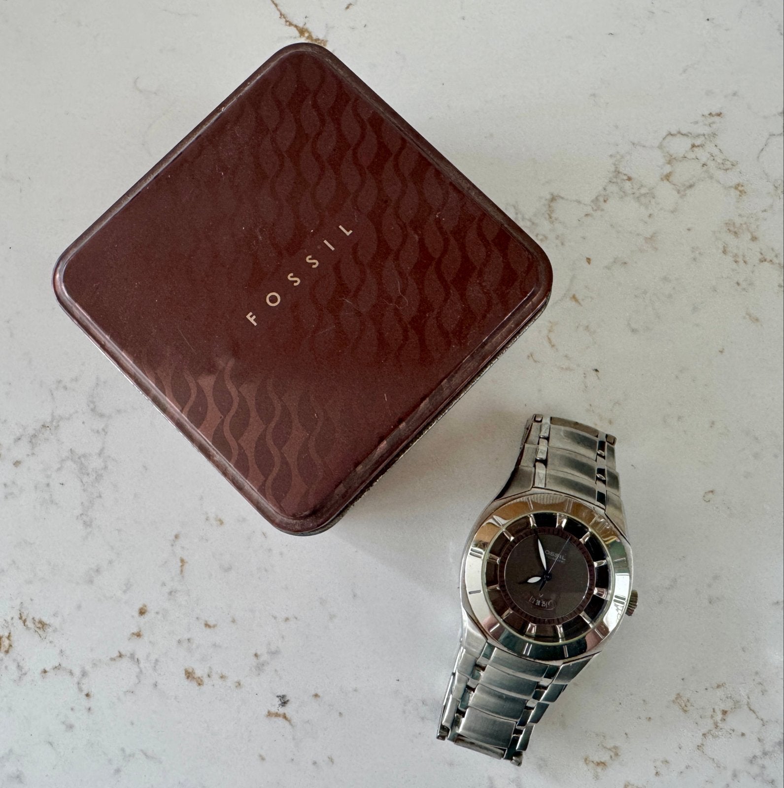 Fossil Arkitekt FS-4108 Automatisch Herenhorloge, Overige merken, Gebruikt, Staal, Polshorloge