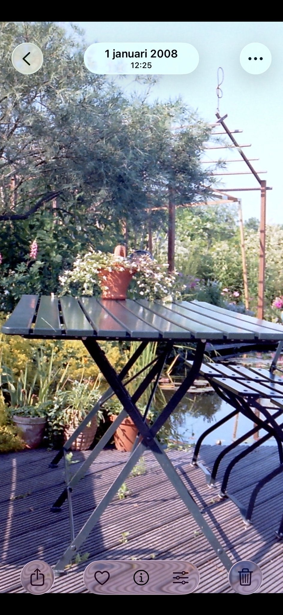 Opklapbare tuintafel 70x120 cm ,zware uitvoering, Ophalen, Gebruikt, Rechthoekig, Metaal