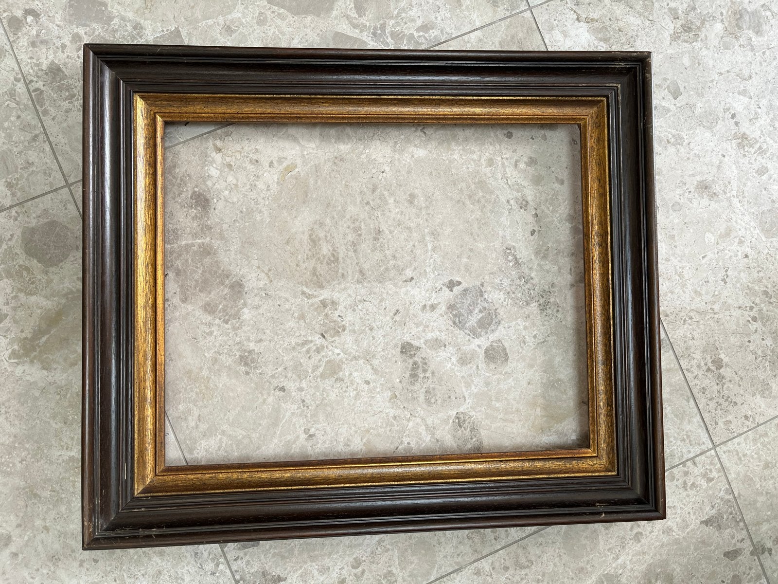 Schilderijlijst 40x50cm - Klassiek bruin/goud, Huis en Inrichting, Woonaccessoires | Lijsten, Ophalen, Bruin, Gebruikt, Schilderijlijst