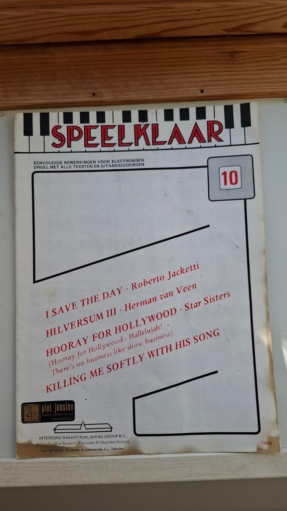 Bladmuziek Speelklaar 10 voor toetsen en gitaar