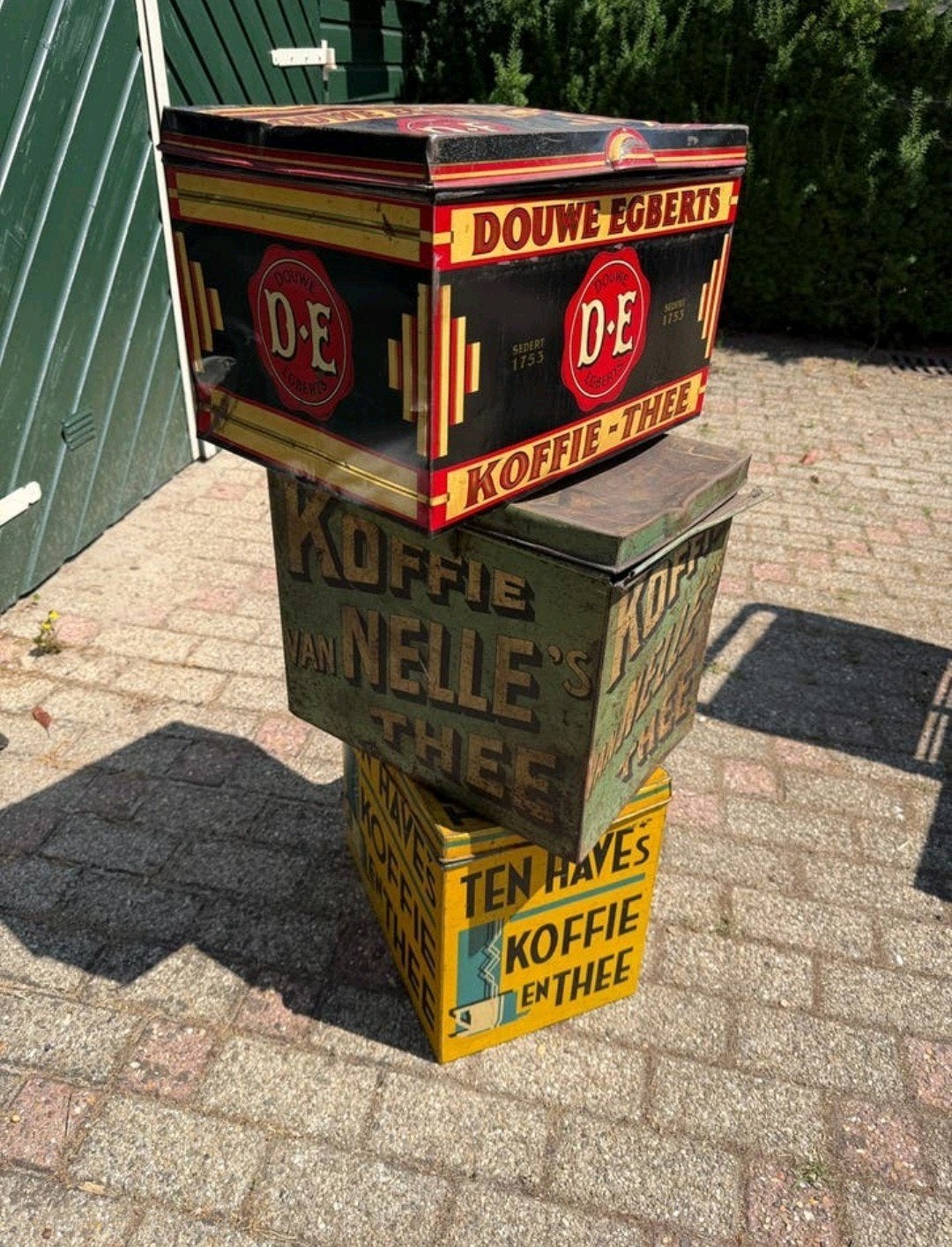 Van Nelle blik winkelblik voorraadblik koffie en thee retro, Verzamelen, Blikken, Ophalen of Verzenden, Gebruikt, Koffie, Van Nelle