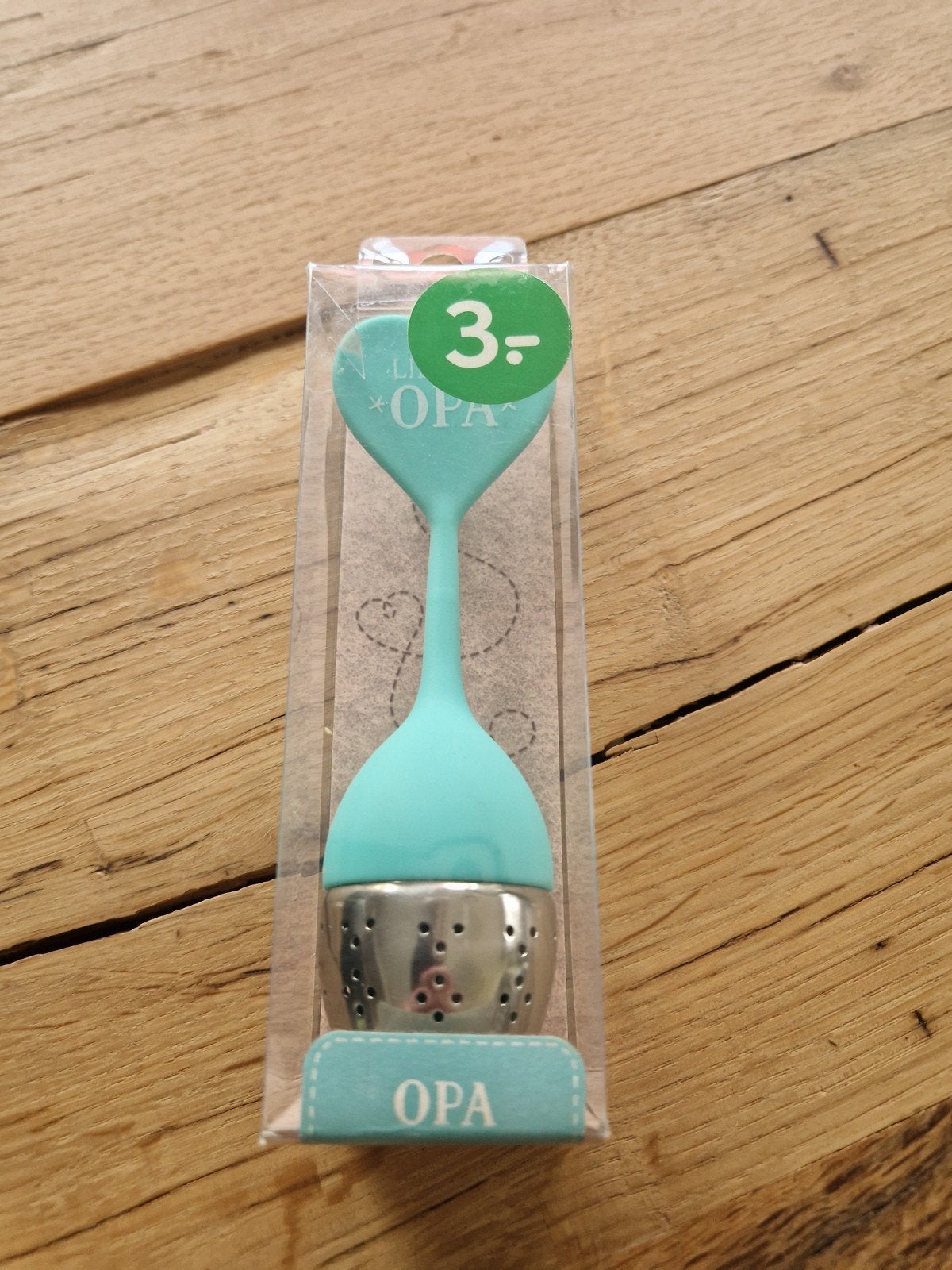 Theezeefje met tekst 'Opa' - Nieuw, Ophalen, Overige typen, Nieuw, Metaal