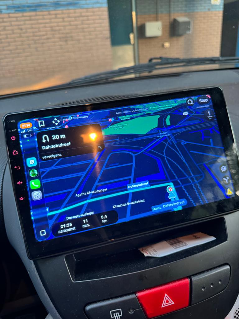Peugeot 107 met carplay, Ophalen of Verzenden, Gebruikt