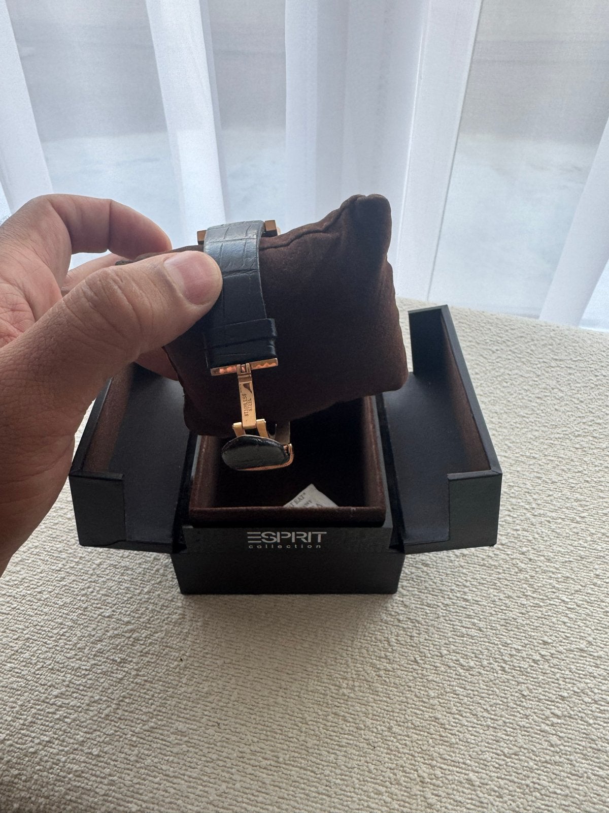 Esprit Collection Herenhorloge - nieuw, Sieraden, Tassen en Uiterlijk, Horloges | Heren, Overige merken, Overige materialen, Leer