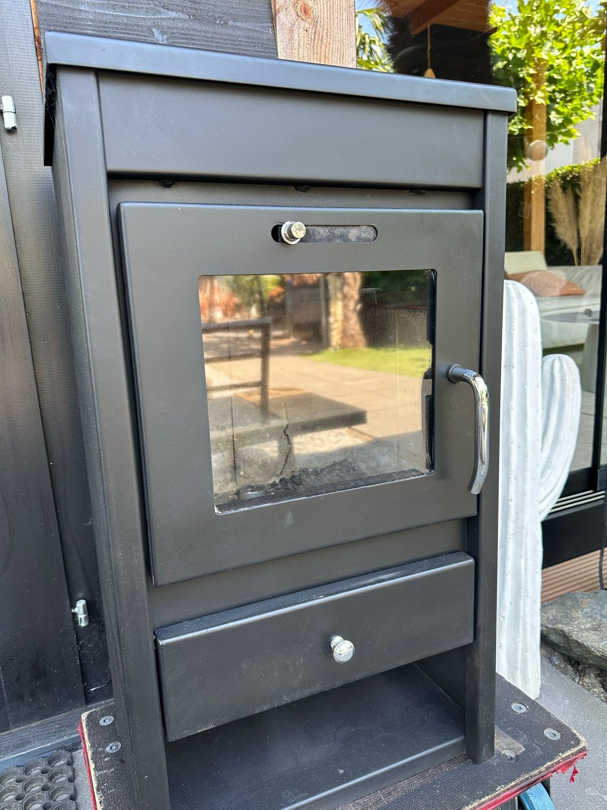 Victoria Deluxe L Houthaard - Vrijstaand, 9 kW, Huis en Inrichting, Haarden, Ophalen, Gebruikt, Vrijstaande haard, Houthaard