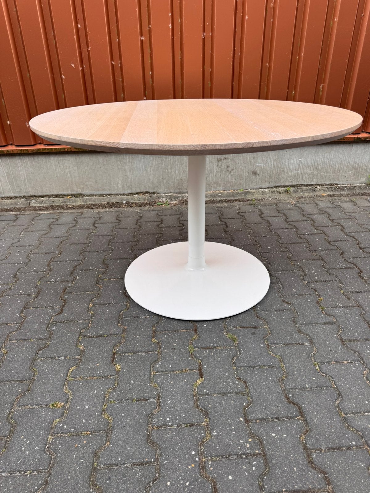 Lande Artifort Circle 3 tafel rond 120 cm Eiken White wash, Ophalen, Luxe design, Gebruikt, Rond