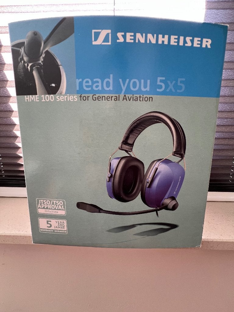 Sennheiser headphone for general aviation HME 100 series, Ophalen, Zo goed als nieuw, Blauw, Sennheiser