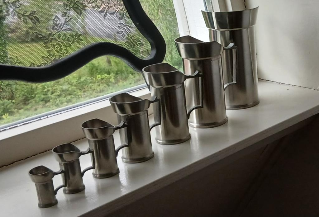 Tinnen maatkannen., Antiek en Kunst, Antiek | Tin, Ophalen of Verzenden