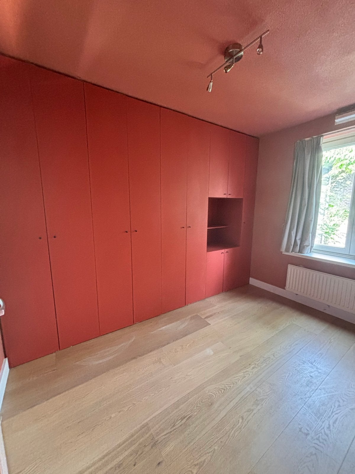 Inbouw kledingkast met planken en hangruimte, Ophalen, Gebruikt, 200 cm of meer, 50 tot 100 cm