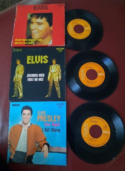 Elvis diverse Frankrijk Jailhouse rock 3 voor .22.50 euro, Cd's en Dvd's, Ophalen of Verzenden, Gebruikt, Pop
