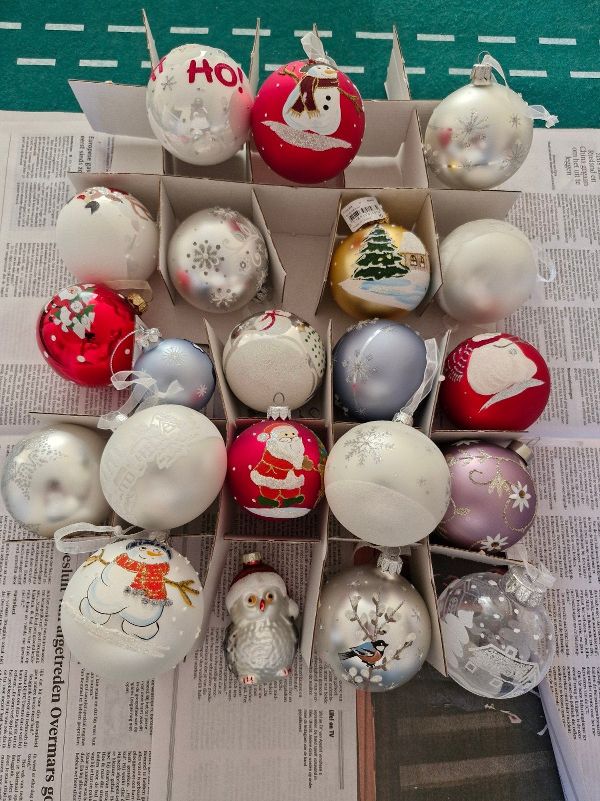 kerstballen, Ophalen, Gebruikt