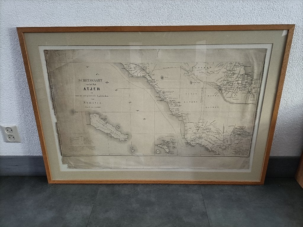 antieke schetskaart van het Rijk ATJEH (landkaart), Landkaart, 1800 tot 2000, Nederland, Ophalen
