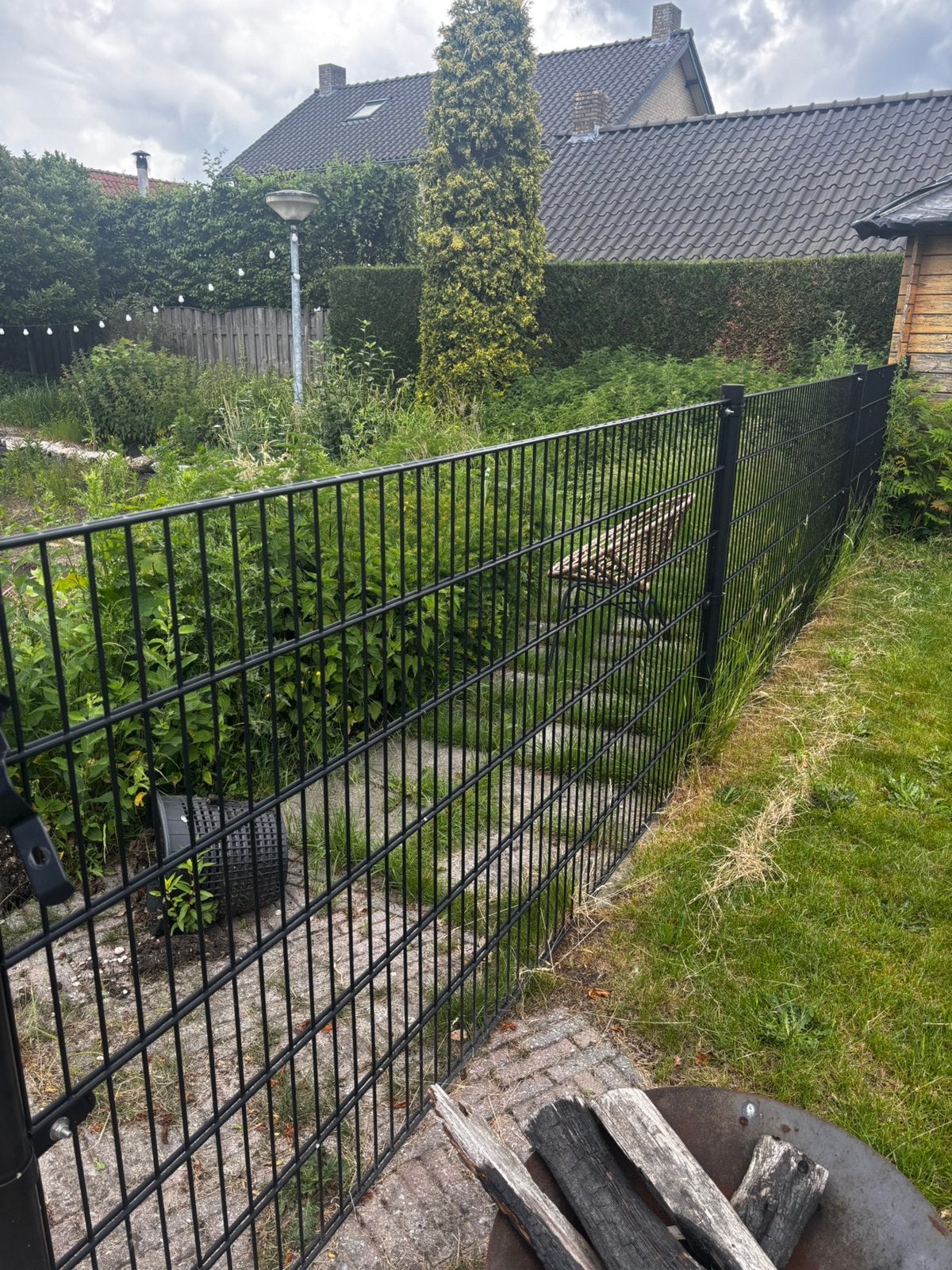Dubbelstaaf hekwerk zwart 12,5 m, Ophalen, IJzer, Dubbelstaafmat hekwerk