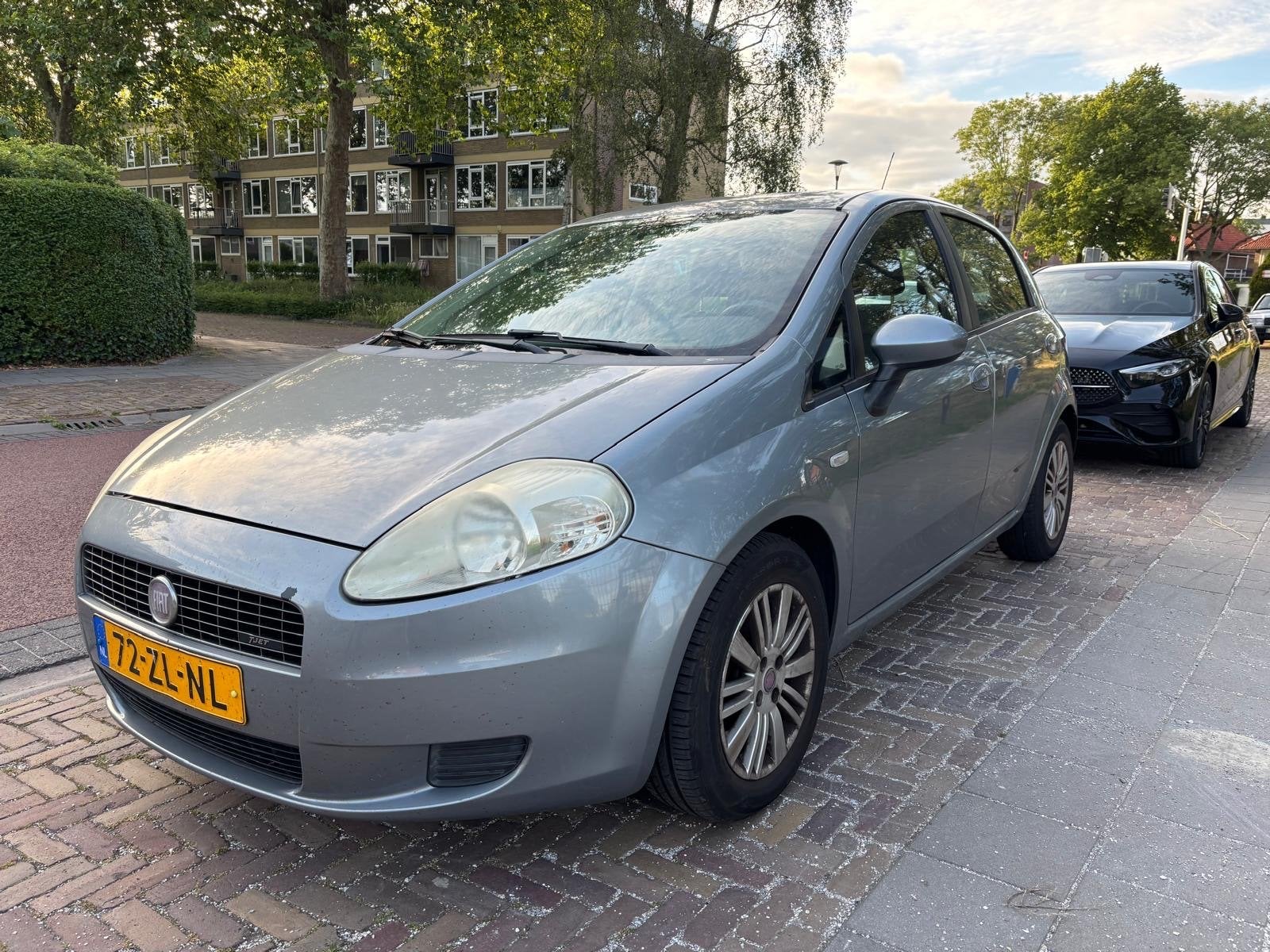 Fiat Punto 1.4 16V Turbo 5DR 2008 Grijs, Auto's, Voorwielaandrijving, 15 km/l, 1145 kg, 4 cilinders