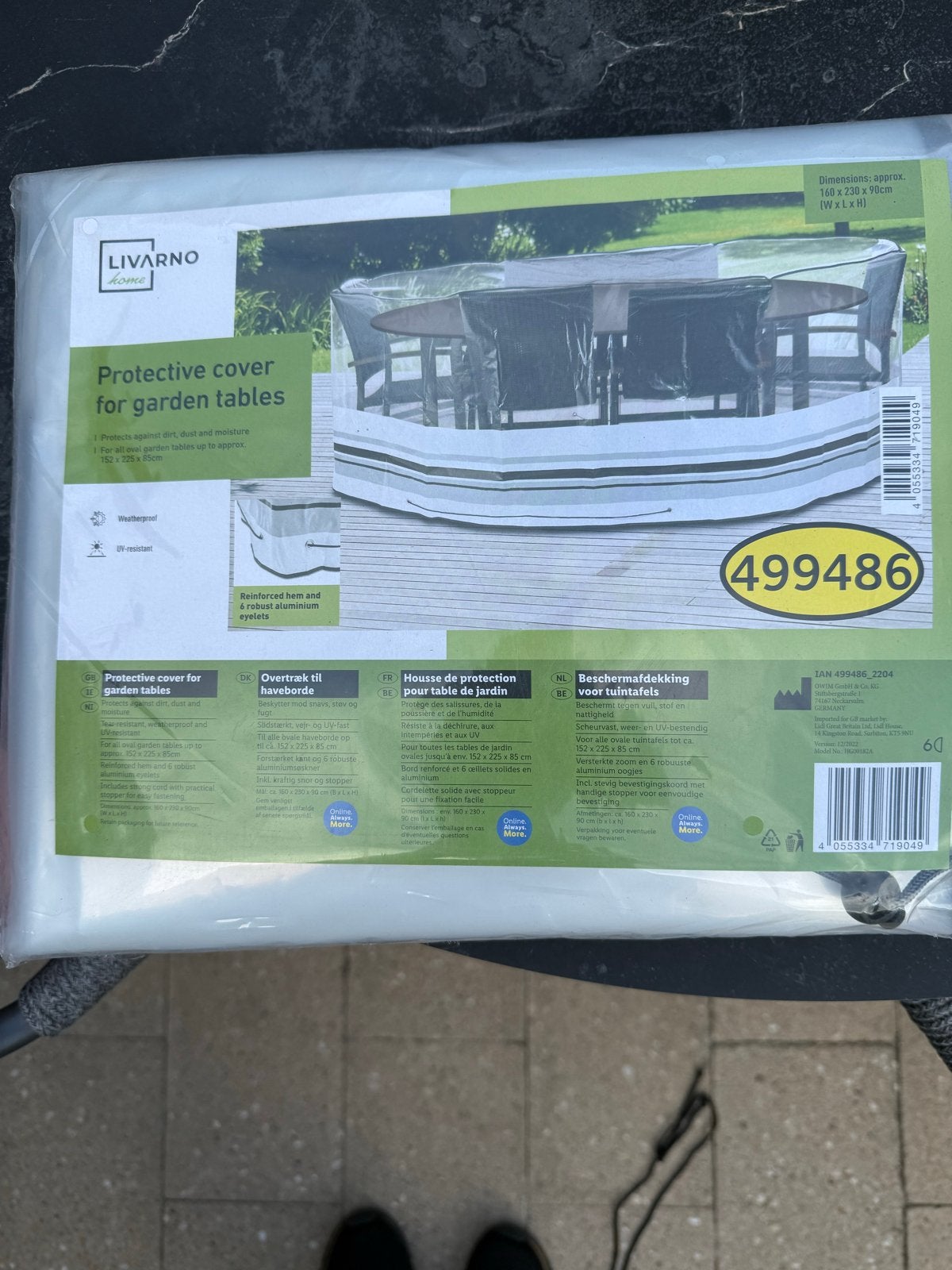 LIVARNO LIVING Beschermhoes voor tuintafels, Tuin en Terras, Ophalen, Nieuw
